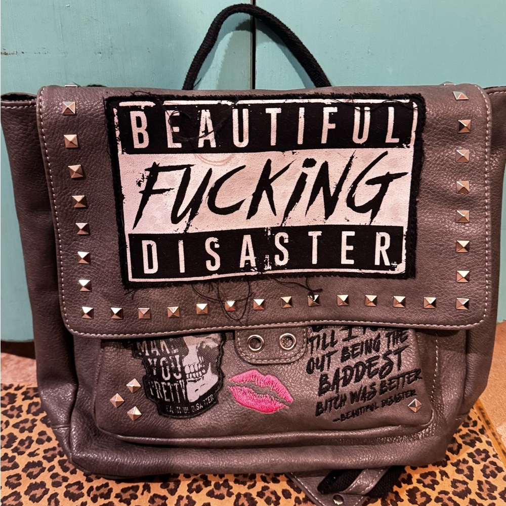 Beautiful Disaster backpack purse